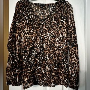 INC Cheetah Print Blouse NWT